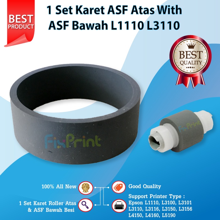 ASF Roller Karet Atas ASF Bawah Printer Epson L1110 L1210 L3100 L3110 L3210 L3116 L3150 L3156 L5190 L5290 L5296