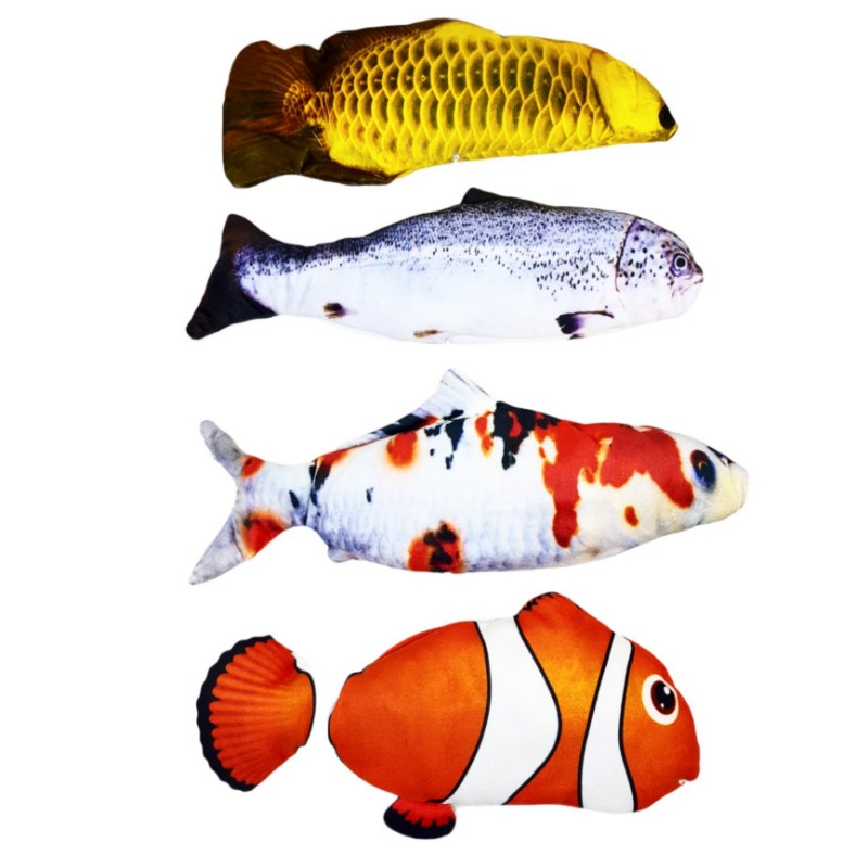 Mainan Anak / lkan Goyang Tiktok Mainan Simulasi ikan joget ikan Loncat Elektrik mainan kucing-2