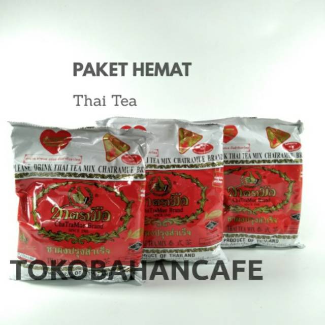 

Paket Hemat Thai Tea Original Chatramue Brand 400 gram 3pcs