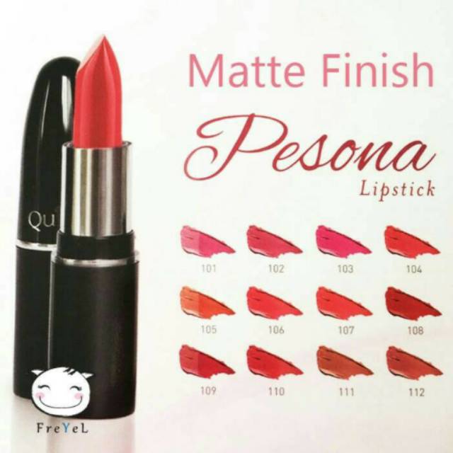 12pcs lipstik quina pesona matte