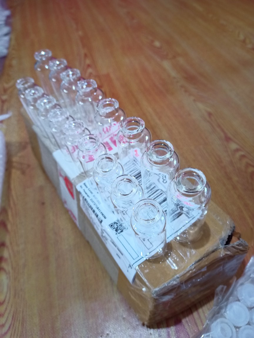 Botol Kaca 20ml Vial Tutup Plastik Kedap Udara