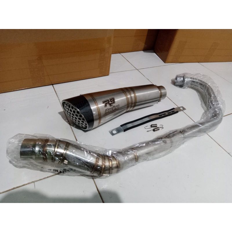 Ready Knalpot Racing R9 Untuk Motor CBR, R15, CB 150 R, Vixion, Verza, Byson, Xabre, Sonic, Satria F