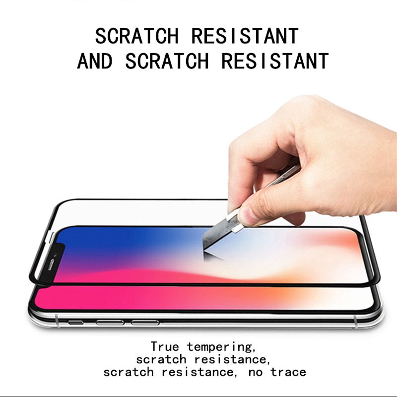 Protective Glass on the For iPhone 6/6s 7/8 Plus SE2 11 Pro XR X XS Max XR Tempered Screen Protector Curved Edge Glass Full Cover Glass