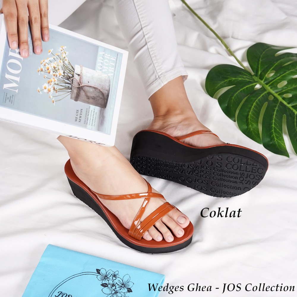 Sandal Wedges Wanita Hak Tinggi 7 cm - Ghea by JOS Collection