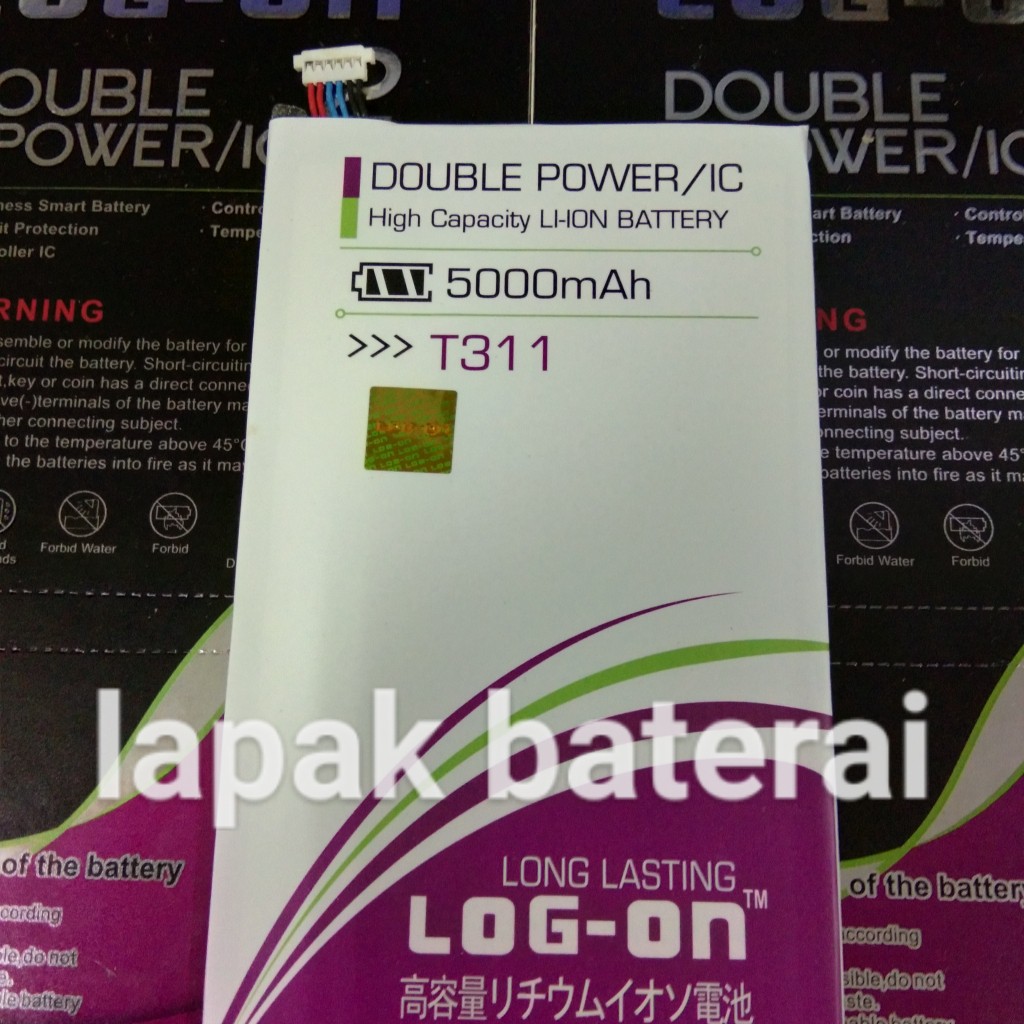 LOG - ON Baterai Samsung T310 | T311 Tab 3.8 Double IC Protection Battery Batre