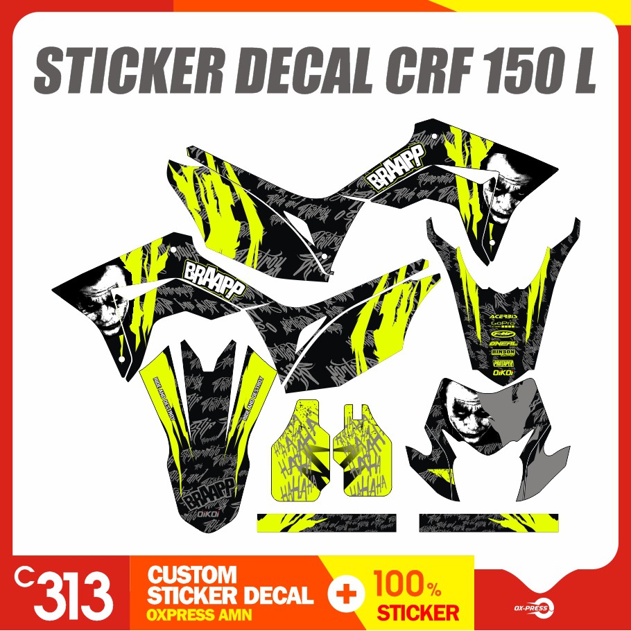 Stiker Striping Decal CRF 150 L Custom Sticker Motor  (24)