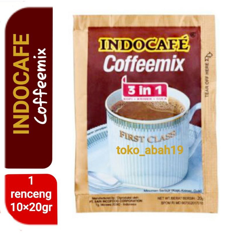 

Indocafe Coffe Mix 3 In 1 20 Gram X 10 Sachet