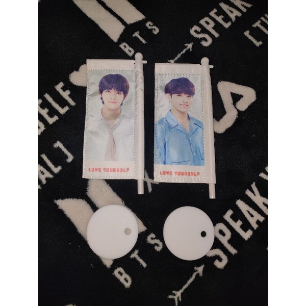 [CKStore] BTS - Official Mini Flag V Taehyung & Jungkook Love Yourself MD Merchandise