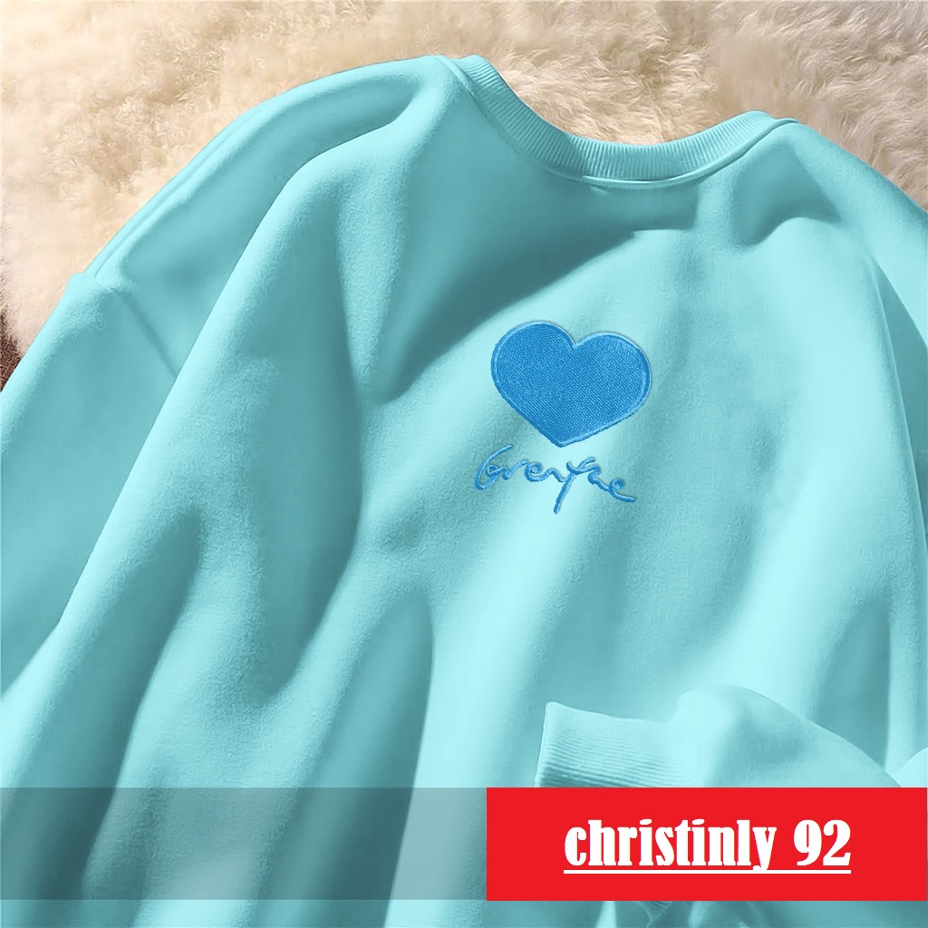 FC - Sweater Wanita Fine LoVe | Korean Sweet Style Sweatshirt