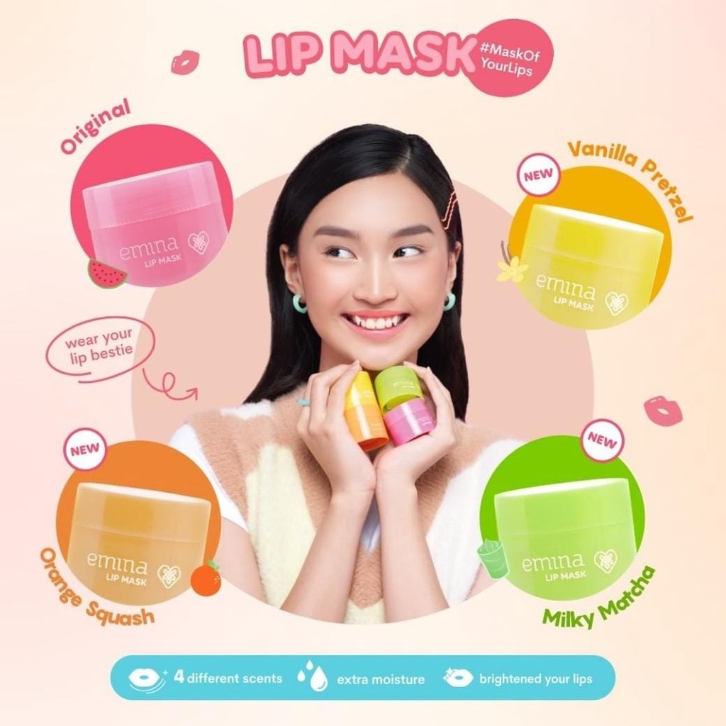 ✦SINAR✦ Emina Lip Care | Lip mask | Lip Scrub | Lip Balm