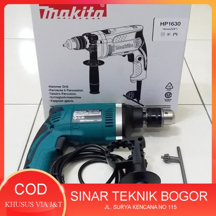 Makita HP1630 Bor Tangan 13mm bisa bor beton dan bolak balik hp 1630