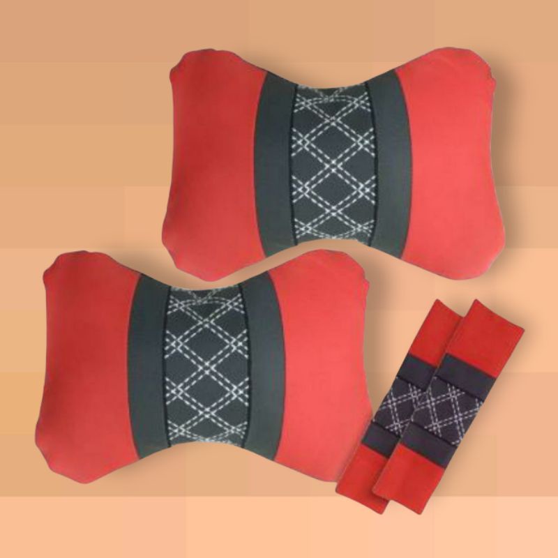 Premium Bantal Mobil 2in1 kulit Sintetis RACING SERIES.