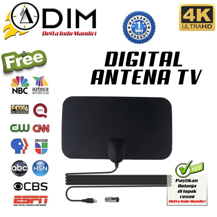 TAFFWARE ANTENA TV DIGITAL bisa untuk tv tabung led lcd indoor terbaik