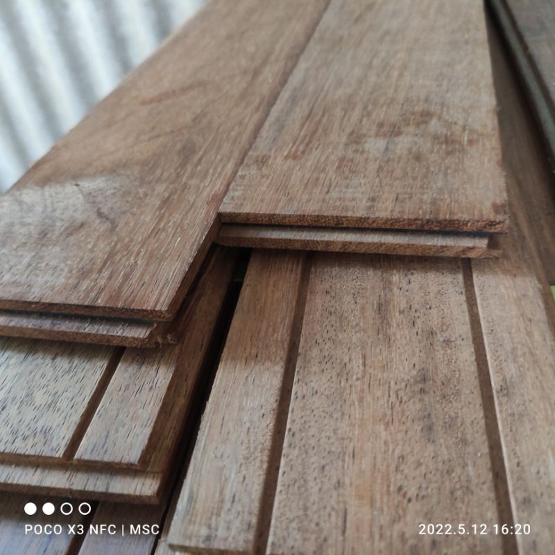 Flooring Parket Dinding Lantai Kayu Merbau Super Murah 1,5x9x60 cm