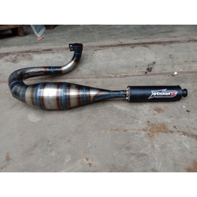 knalpot Vespa racing kiri buang kiri suara garing promo termurah