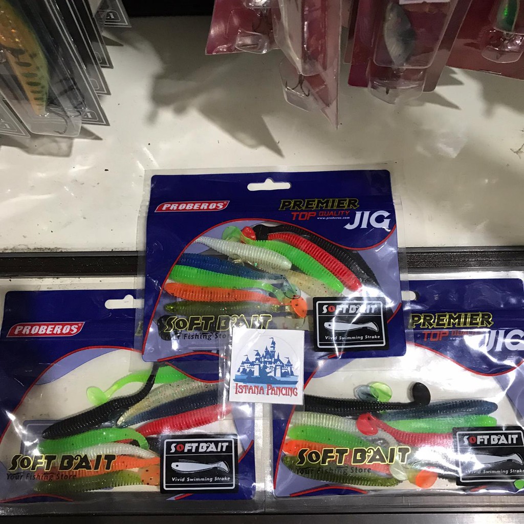 SOFT BAIT PROBEROS 10PCS TOP QUALITY JIG UMPAN LURE KARET