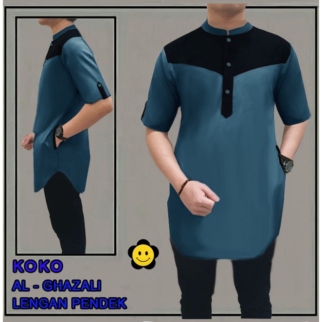 CTN Baju muslim koko ALGHAZALI lengan pendek best seller