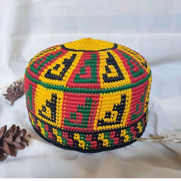 Peci rajut motif aceh asli rajutan tangan