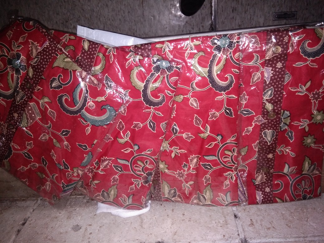 Qnunbatik Kemeja Batik Lengan Pendek Standard - Jumbo 5l Azizah Gentong