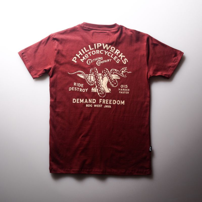 STHIRA | TSHIRT ANVIL SNAKE PHILLIP WORKS | KAOS RIDING | KAOS DISTRO | KAOS KEREN