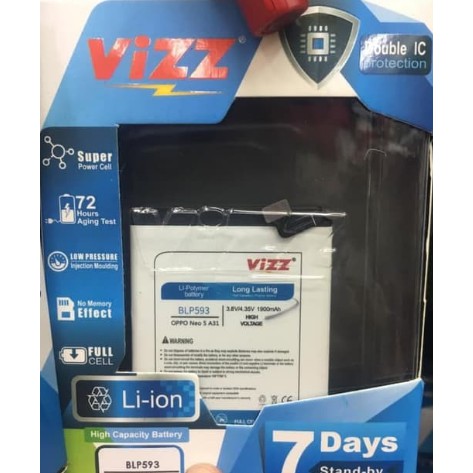 Baterai Vizz OPPO BLP 593 NEO5 A31 R1201 DOUBLE POWER VIZZ