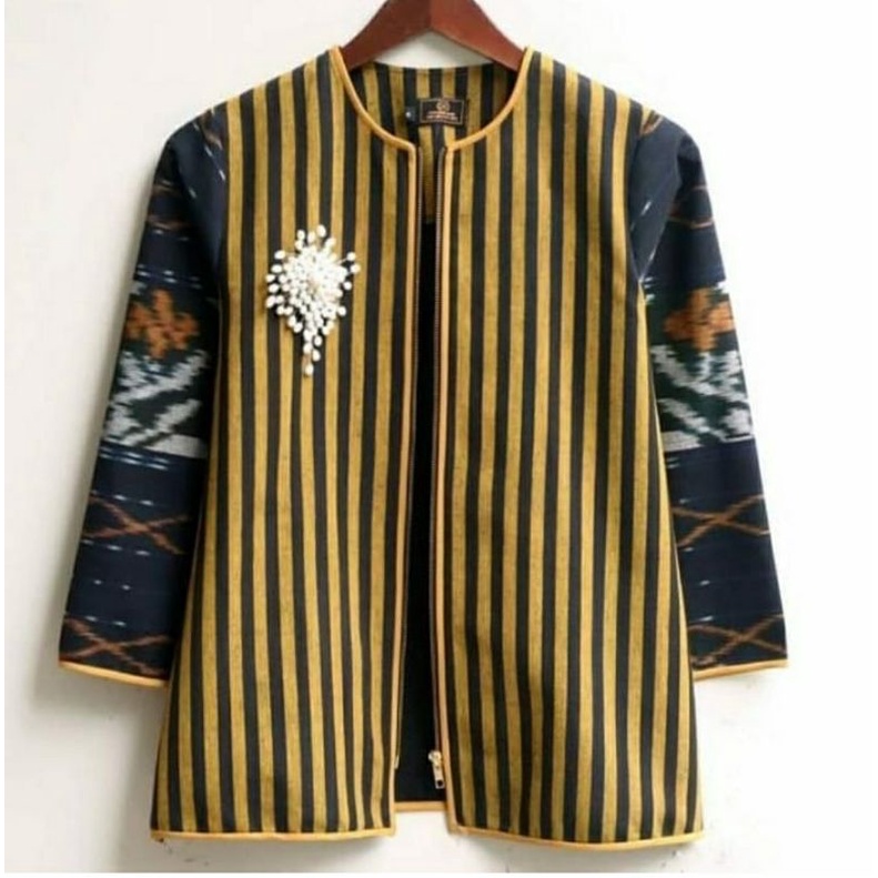 BAJU ATASAN TENUN ETNIK JEPARA - JAKET TENUN ETNIK