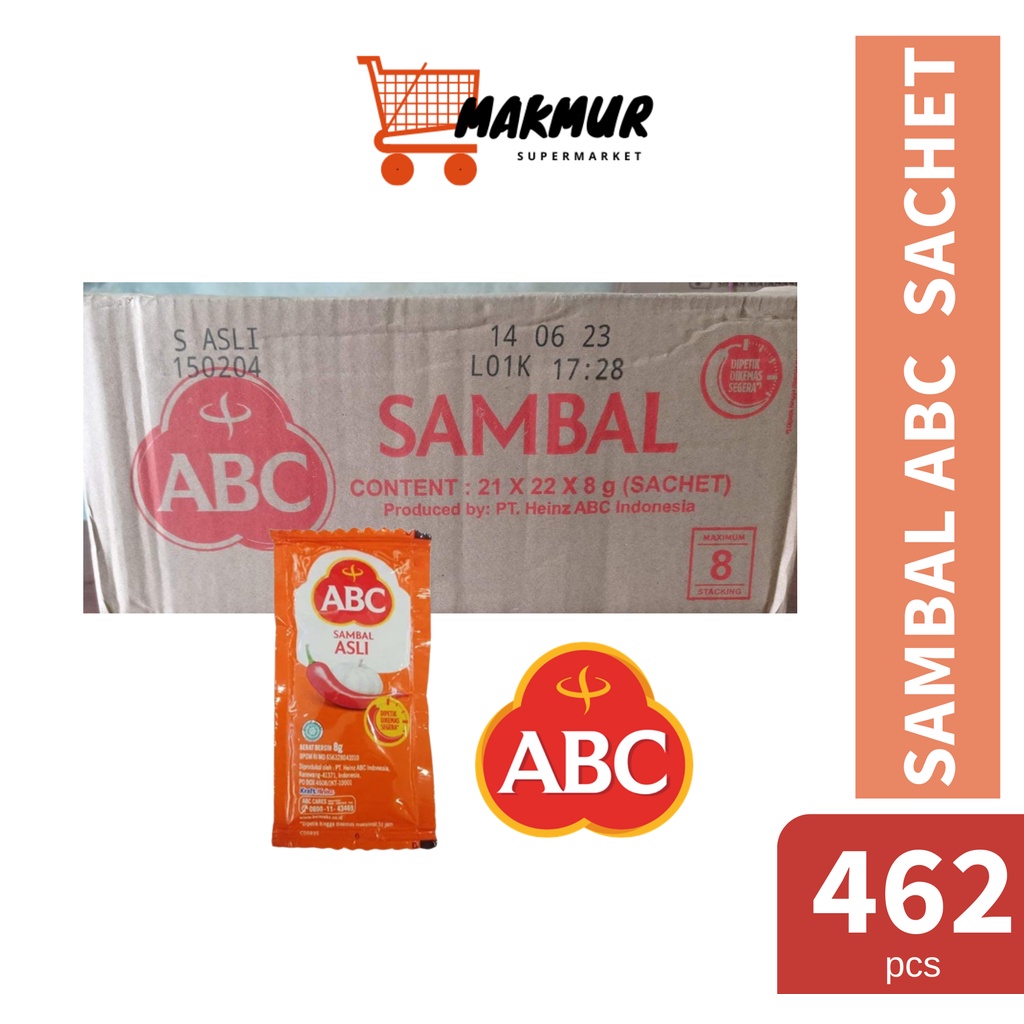 

Sambal ABC Sachet 8 gram - 1 dus isi 462 sachet (21x22)