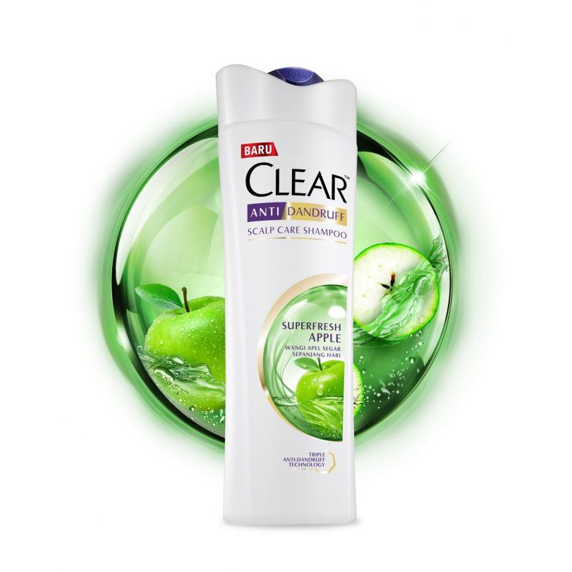 CLEAR Shampoo Superfresh Apple Anti Rambut Apek