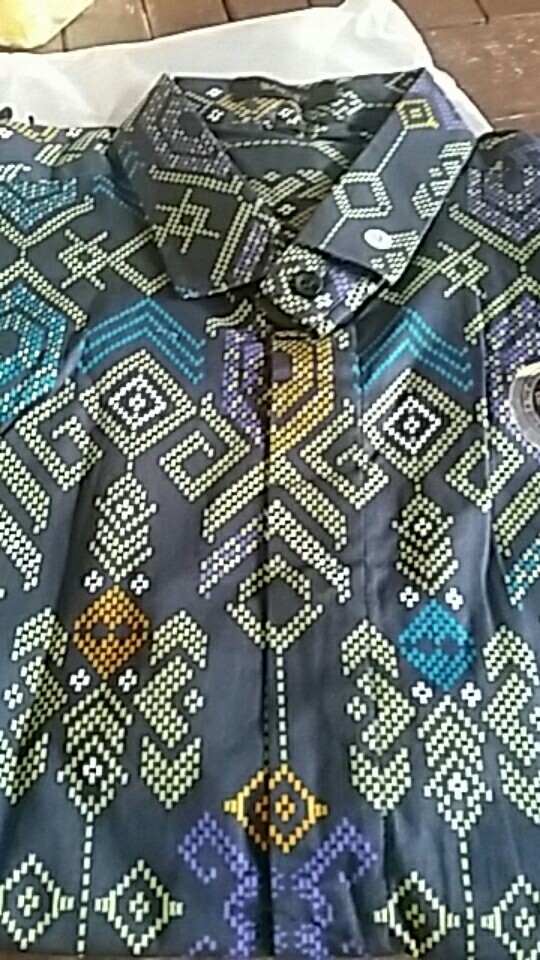 Bswart Batik Hrb026 Kenongo Hem Pendek Padi Pekalongan M L Xl Batik Pria Murah Modern Grosir Batik