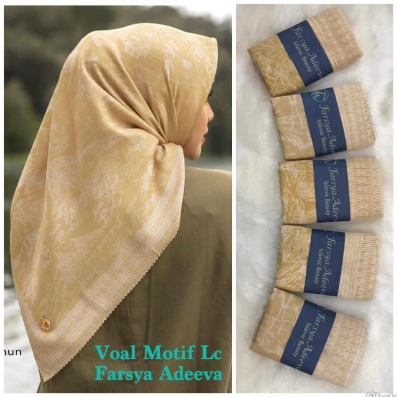 Jilbab Adeeva Denay Motif Koran Segiempat Voal Premium 30+ Motif-Motif 6