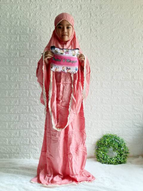 Mukena Anak Pouch Traveling Rayon Super