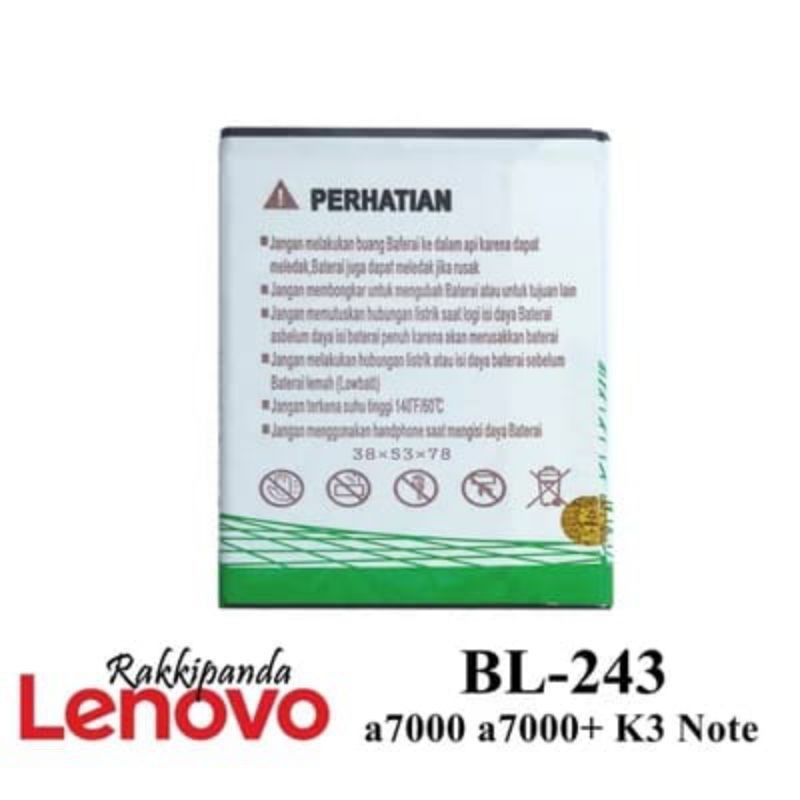 Baterai Lenovo A7000/K3 Note/A7010 Plus/BL243/ Dou