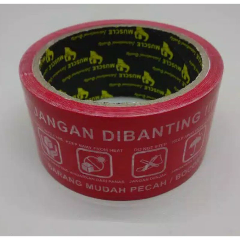 

Lakban MERAH FRAGILE Jangan dibanting