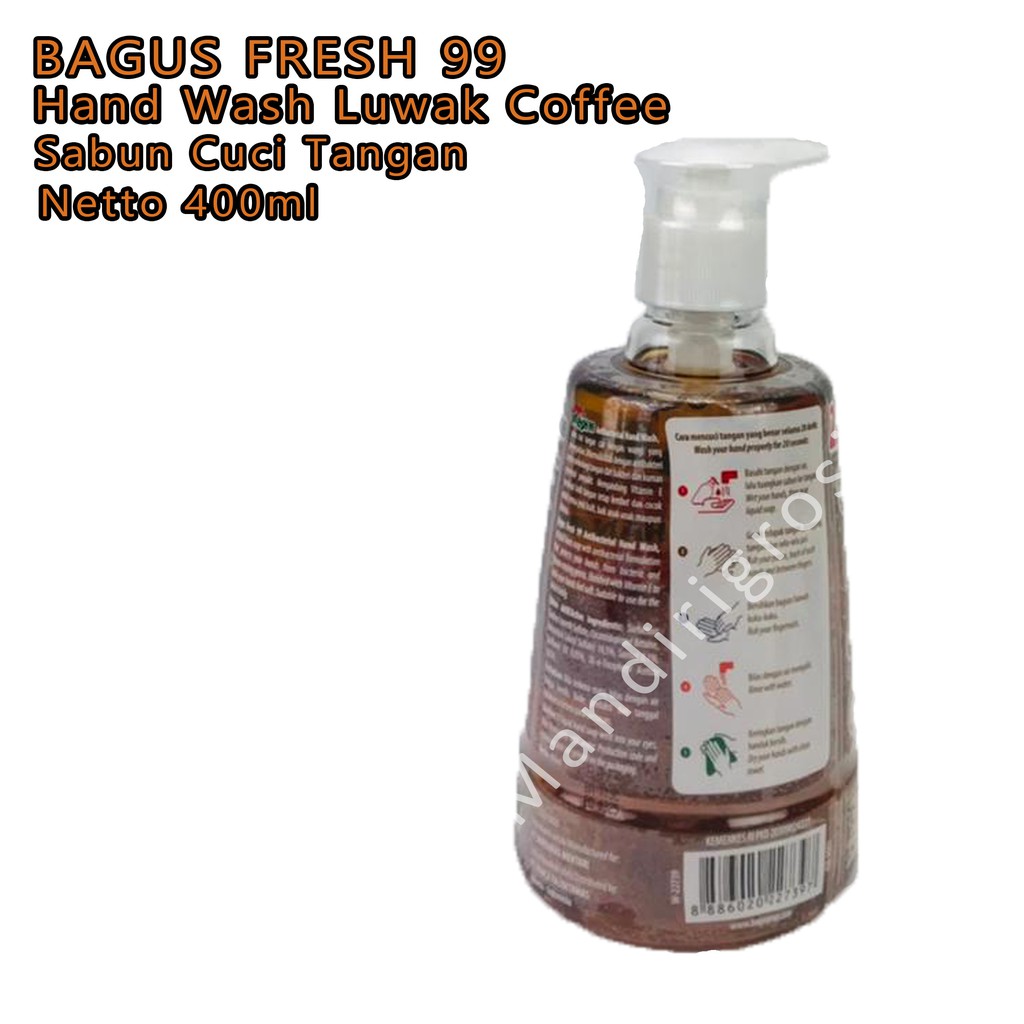 Hand Wash Luwak Coffee *Bagus Fresh99 * Sabun Cuci Tangan * 400ml