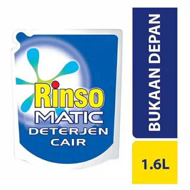 Rinso Matic Deterjen Cair Bukaan Depan Front Load 1,6 L [srikandishopee]