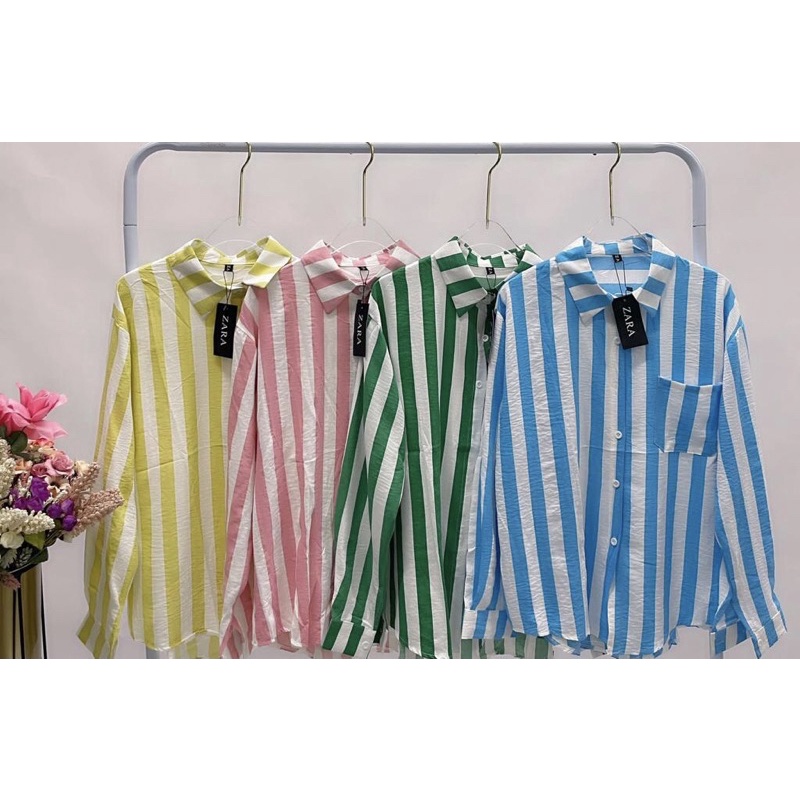 KEMEJA ZR SALUR IMPORT PREMIUM TAG LABEL/IMPORT PREMIUM KEKINIAN/BESTSELLER/TAG LABEL