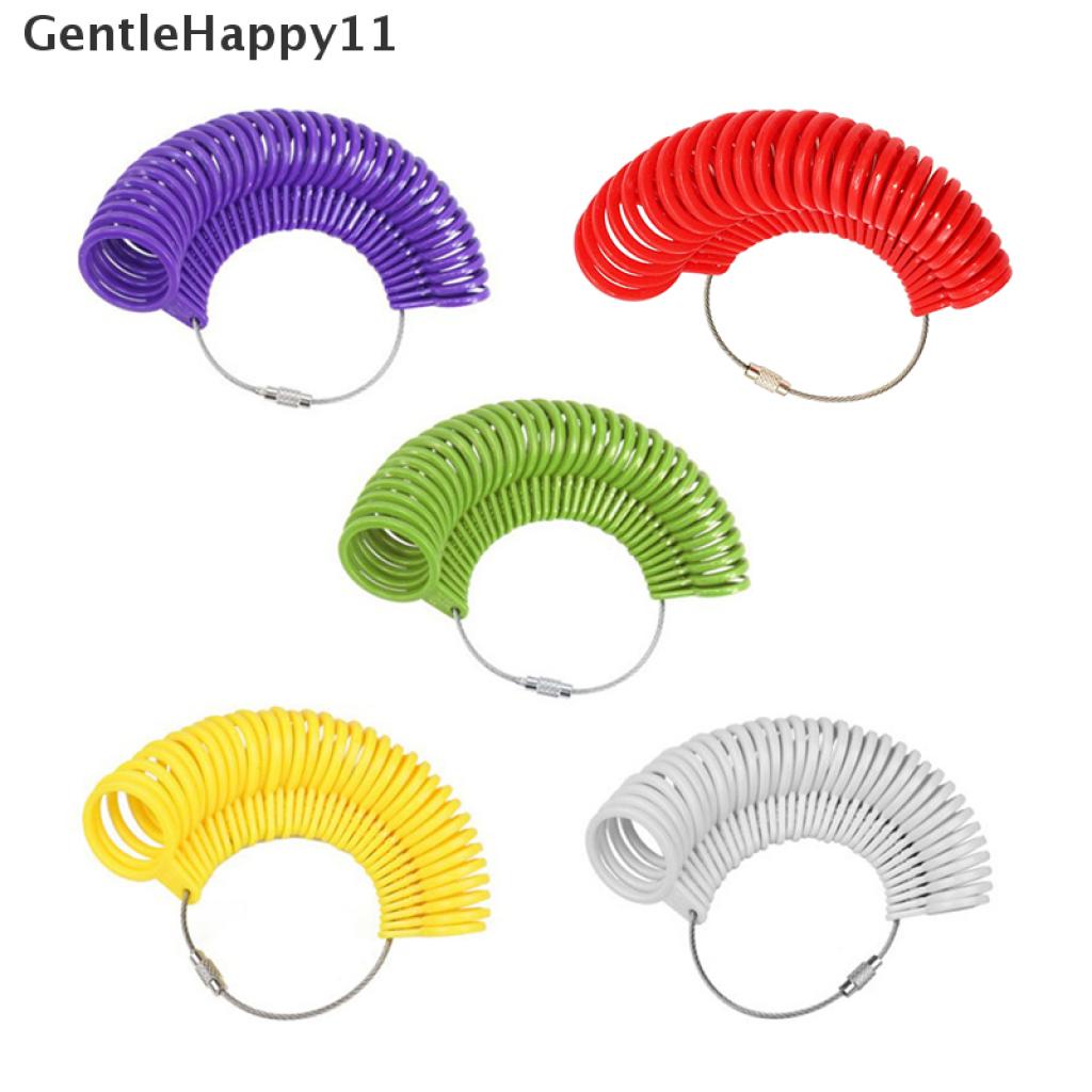 Gentlehappy Pencari Ukuran Cincin Plastik Mandrel Stick Finger Gauge Kit DIY Membuat Perhiasan Cincin