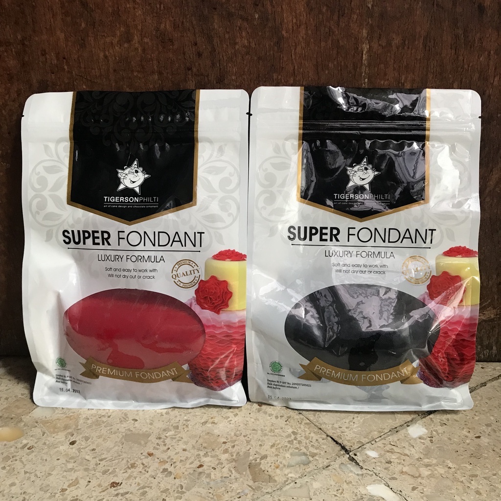 

Tigerson Philti Super Fondant Warna MERAH - HITAM 1 kg