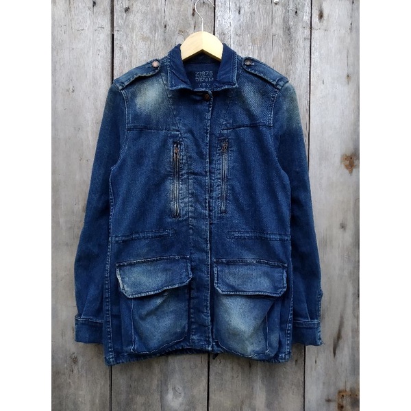 jaket jeans trucker denim zara second size fit M