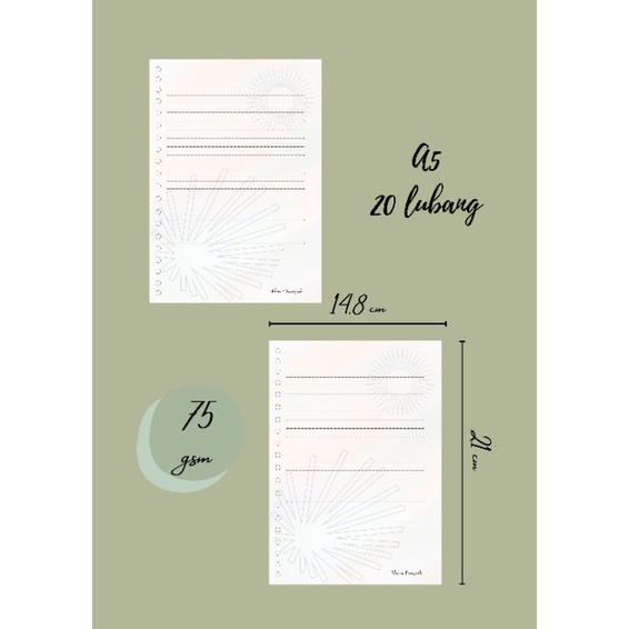 

25 PCS Isi Binder A5 Daily Planner / To Do List / Weekly Planner / Bullet Journal / Meal