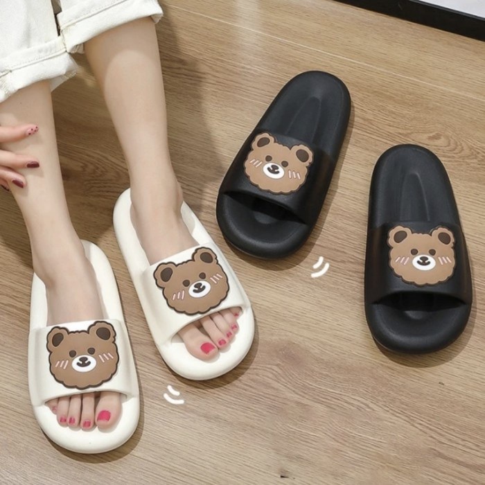 SH96 Sandal Wanita PREMIUM LUCKY BEAR Woman Slipper Anti Slip Import