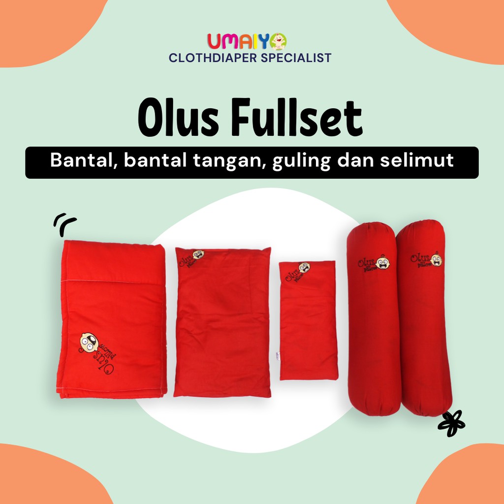 [BISA COD] Bantal Bayi Anti Peyang Olus Set / FULLSET - Bantal, bantal tangan, selimut, guling