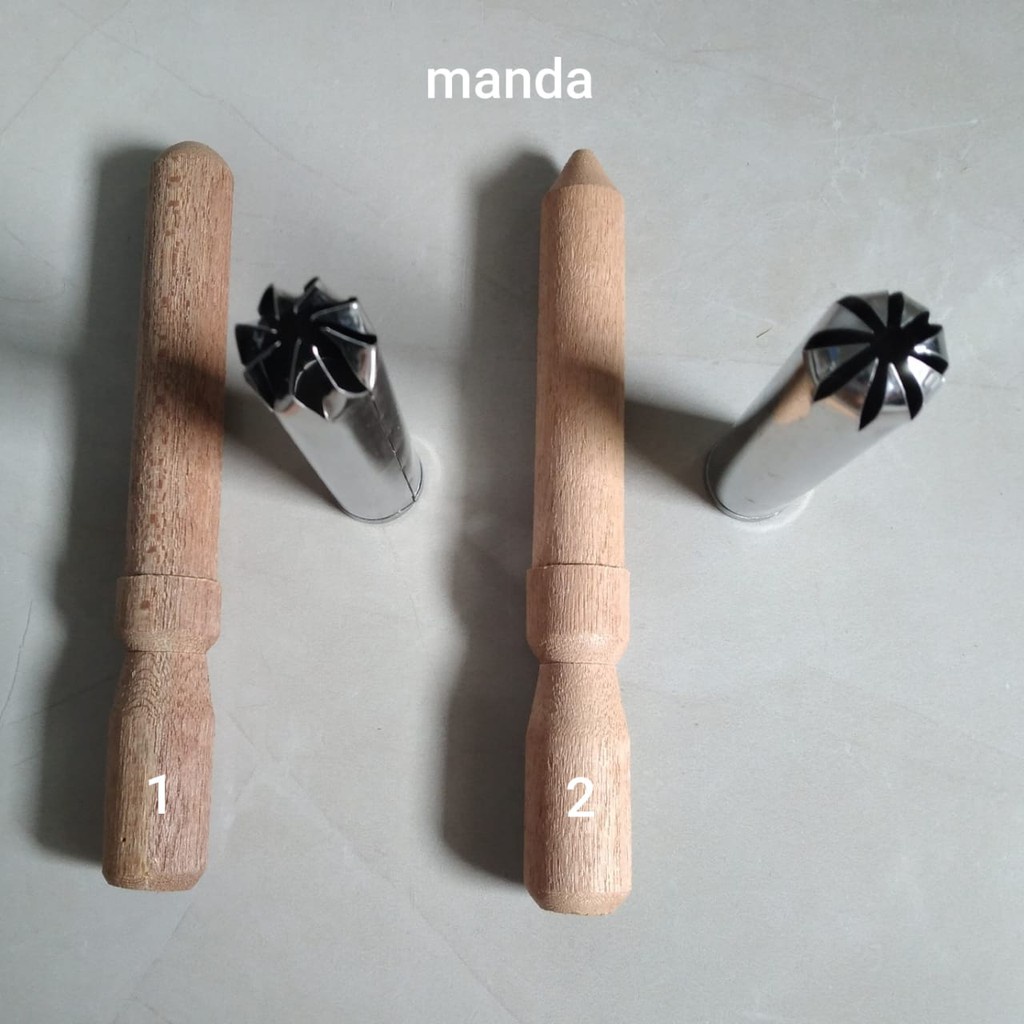 Spuit dorong kayu spuit kue semprit mawar spuit kue kering