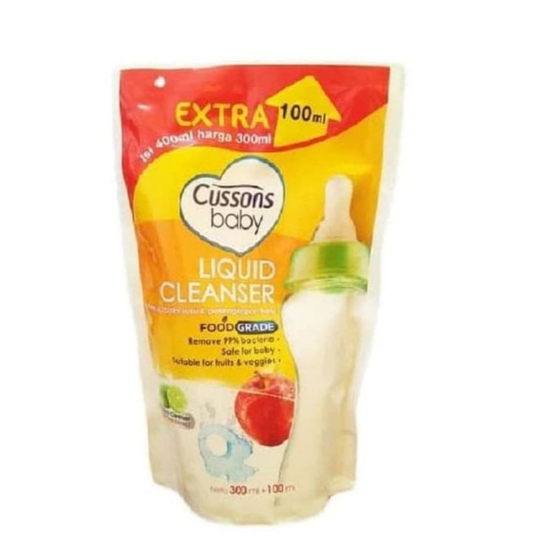 CUSSONS BABY Liquid Cleanser Pencuci Botol 300ml + 100 ml (400 ml)