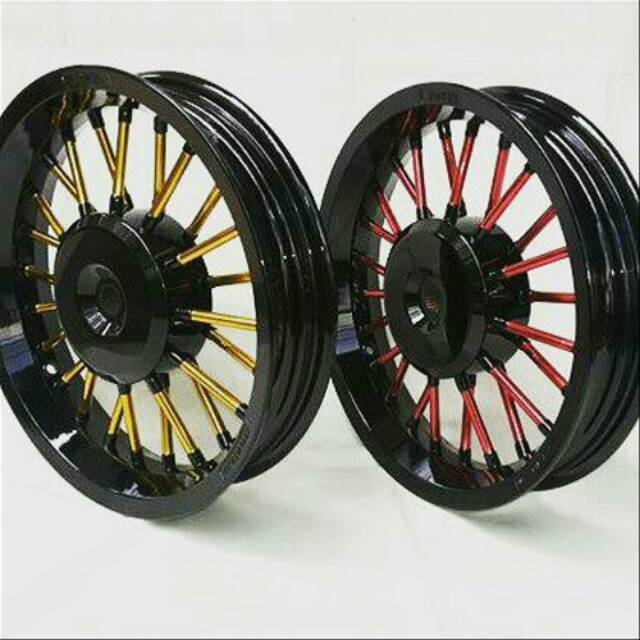 Velg Racing Power Andong Vario 125, Vario 150 Black Gold Dan Black Red