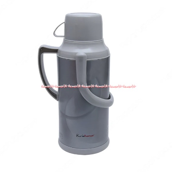 Kris Vacuum Flask White 2L Tempat Termos Thermos Cerek Teko Air Panas Tahan Lama Kris Vakum 2 Litter Abu Abu Grey Silver