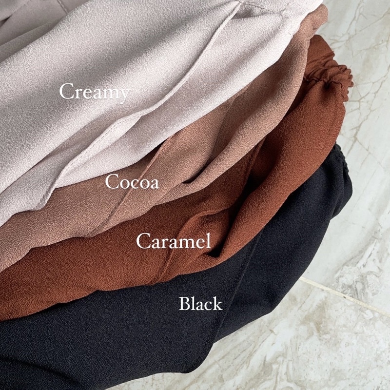 Outerres - CLOVER WIDE PANTS (HIGHWAIST PANTS) | Celana Bahan Highwaist