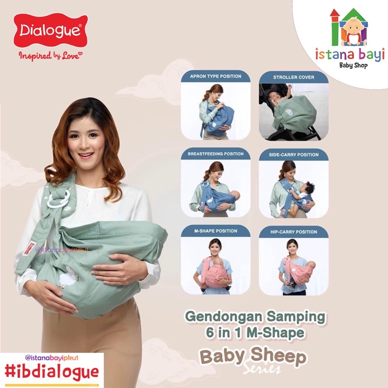 Dialogue Baby Gendongan Samping 6in1 M-Shape Baby Sheep Series DGG4315 / Gendongan Bayi