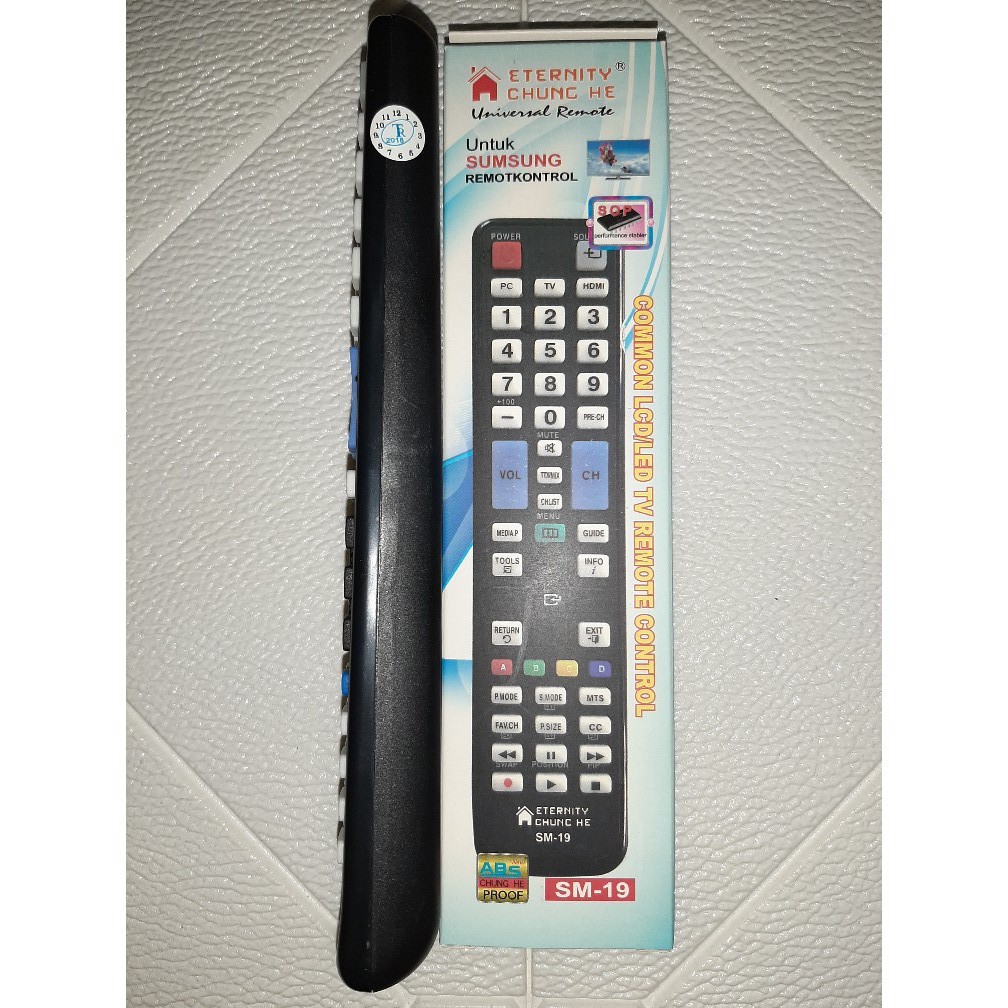 Remot Remote TV SAMSUNG MULTI TV LCD LED UNIVERSAL SM19 tanpa setting