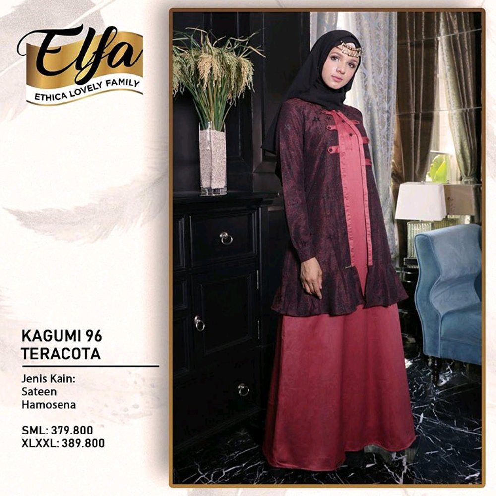 GAMIS KAGUMI 96 TERACOTA/ GAMIS KAGUMI DEWASA